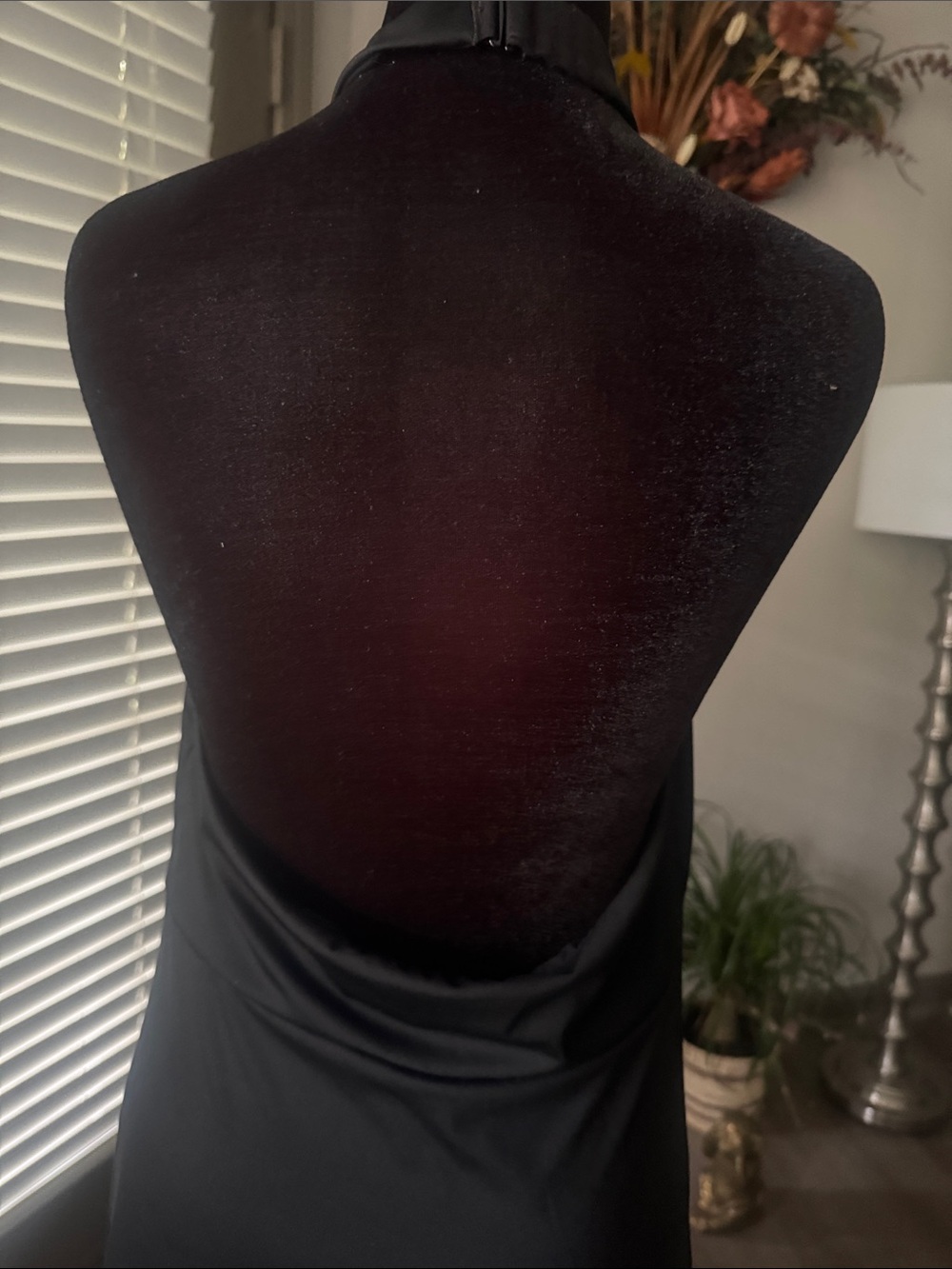 HALARA Black Maxi Dress with High Halter Neck - Picture 12 of 16